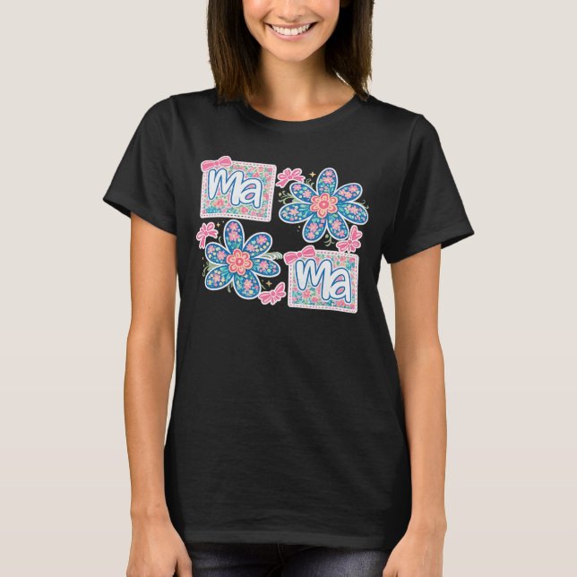 T-shirt Chemise Florale Mama (Devant)