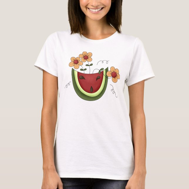 T-shirt Chemise Flower Melon (Devant)
