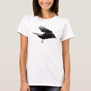 T-shirt Chemise Flying Crow Artistique Corvid amateurs