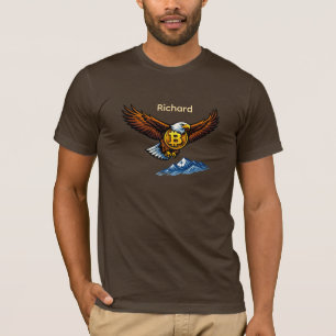 T-shirt Chemise Flying Eagle Bitcoin Trader avec nom perso