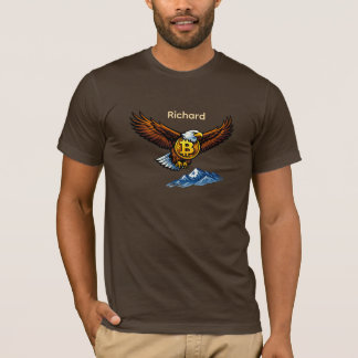 T-shirt Chemise Flying Eagle Bitcoin Trader avec nom perso