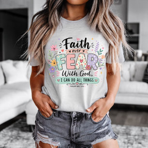 T-shirt Chemise Foi sur la peur Philippiens 4:13
