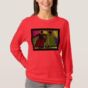 T-SHIRT CHEMISE FOLKLORIQUE DE DOUILLE DE "FEMMES" LONGUE
