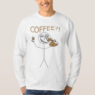 T-shirt Chemise folle de Stickman de café