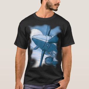 T-shirt Chemise foncée bleue de sembler vintage de TURBO