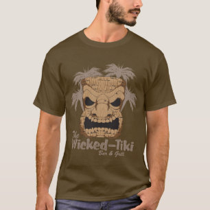 T-shirt Chemise foncée de la douille de Tiki des hommes