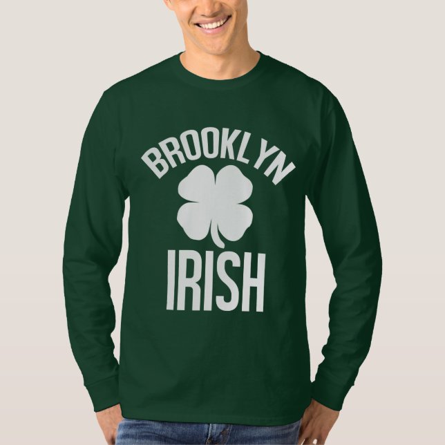 T-shirt Chemise (foncée) d'Irlandais de Brooklyn (Devant)