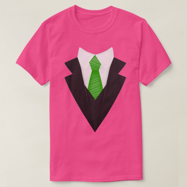 T-shirt Chemise formalwear en vert acide (Design devant)