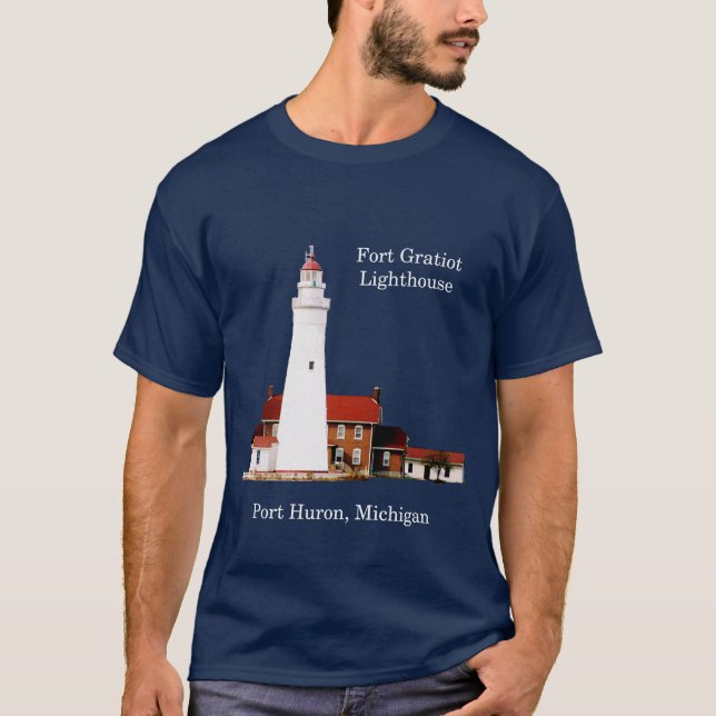 T-shirt Chemise Fort Gratiot Lighthouse (Devant)