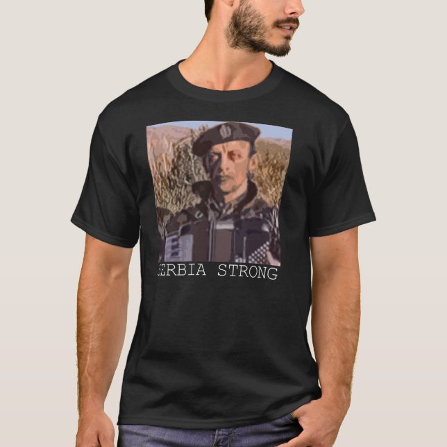 T-shirt Chemise forte de la Serbie (Dat font face au (Devant)