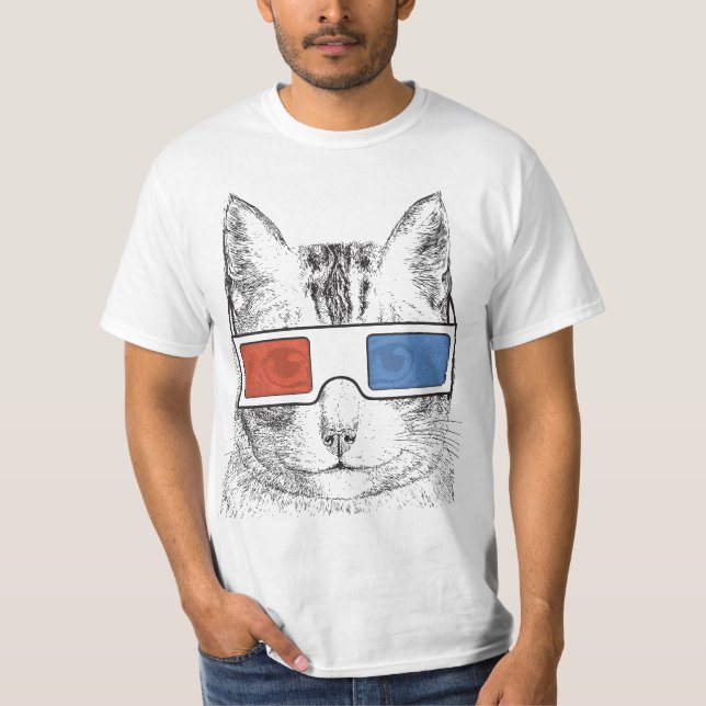 T-shirt Chemise fraîche de chat (Devant)