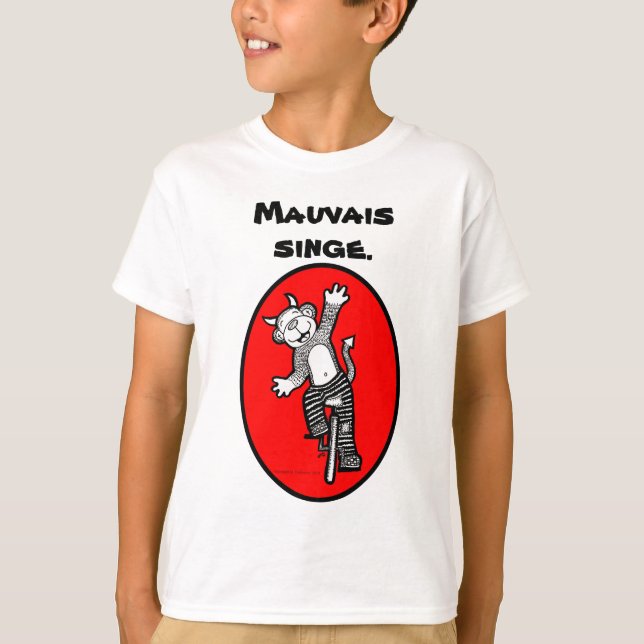 T-shirt Chemise française Mauvaise Singe (Devant)
