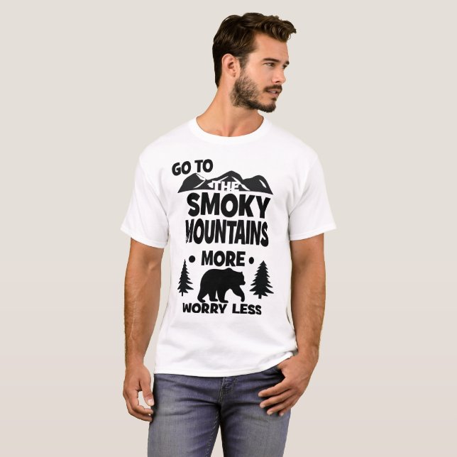 T-shirt Chemise fumeuse de montagnes (Devant entier)