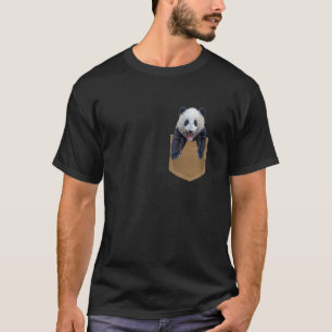 T-shirt Chemise Fun Panda - Panda Mignon dans la Poche pou
