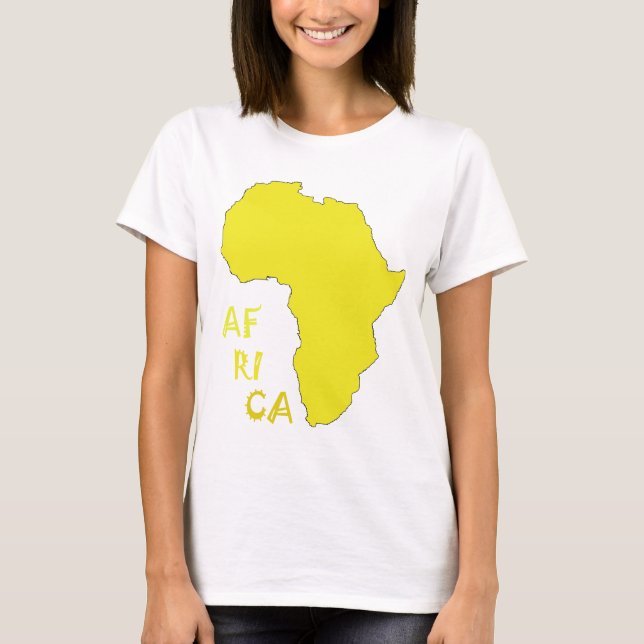 T-shirt Chemise funky avec carte d'Afrique (Devant)
