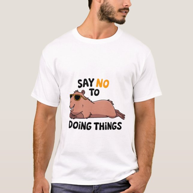 T-shirt Chemise Funny Capybara (Devant)