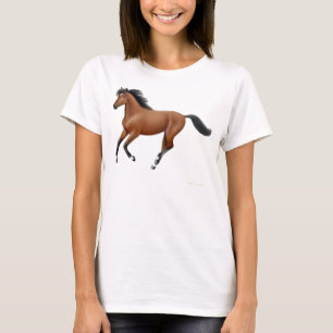T-shirt Chemise galopante de Babydoll de dames de cheval