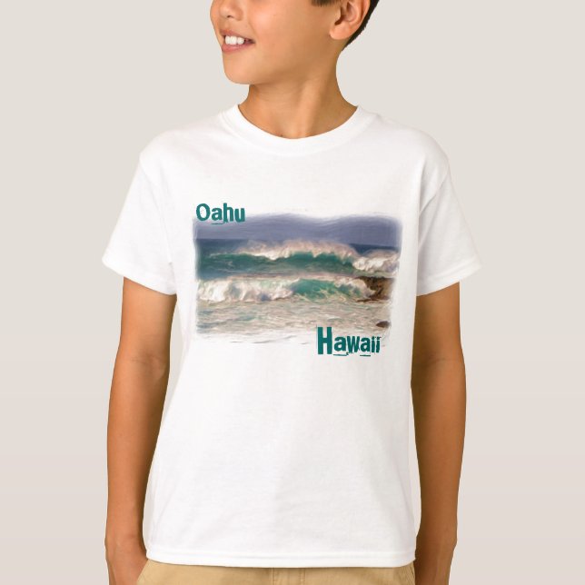 T-shirt Chemise garçon Oahu Hawaii (Devant)