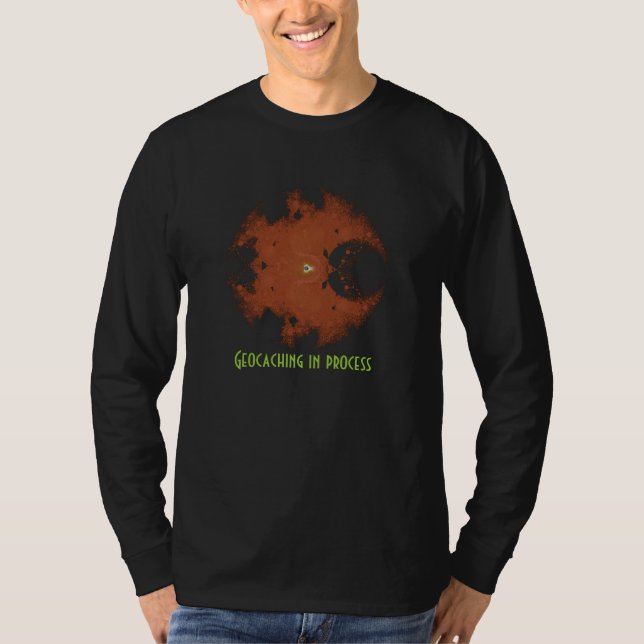 T-shirt chemise geocaching dans le processus pour le (Devant)