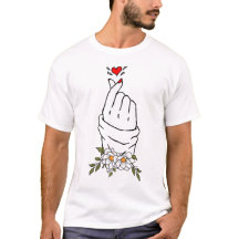 Chemise Gesture Coeur du doigt | Coeur main mignon