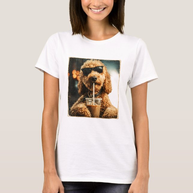 T-shirt Chemise Goldendoodle Café (Devant)