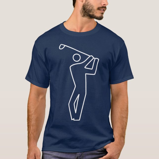 T-shirt Chemise - golfeur (Devant)