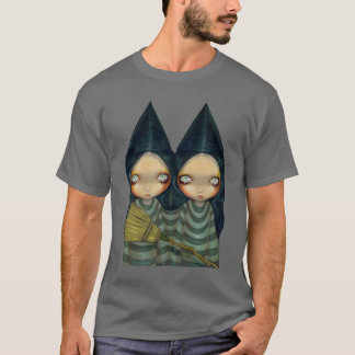 T-shirt Chemise gothique de Halloween de sorcière de deux
