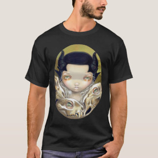 T-shirt Chemise gothique peu intellectuelle de crâne d'os