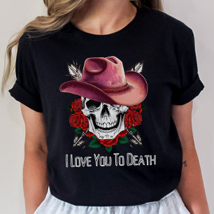T-shirt Chemise gothique Valentine, Squelette Valetines