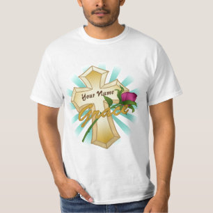 T-shirt Chemise Grace Rose Christian Cross