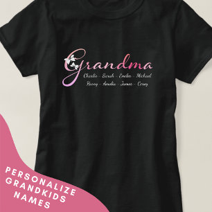 T-shirt Chemise grand-mère avec les noms des petits-enfant