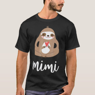T-shirt Chemise grand-mère coeur de paresseux Mimi Drôle T