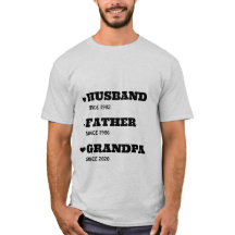 Chemise grand-père personnalisée avec dates
