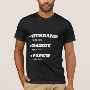 T-shirt Chemise grand-père personnalisée avec dates