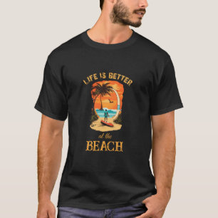 T-shirt Chemise graphique à motif tropical Vintage Surf Cr