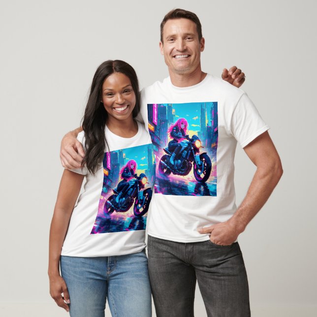 T-shirt Chemise graphique à thème cyberpunk animé (Unisexe)