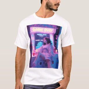 T-shirt Chemise graphique à thème cyberpunk animé
