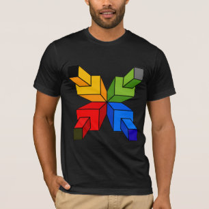 T-shirt Chemise graphique abstraite étoile géométrique col