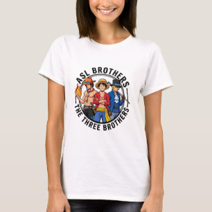 T-shirt Chemise Graphique Anime des Trois Frères