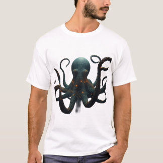 T-shirt Chemise graphique bioluminescente à motif de pieuv