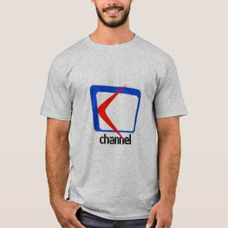 T-shirt "Chemise graphique canal avec design bleu et rouge