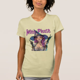 T-shirt Chemise graphique de Halloween « Witch Please » –