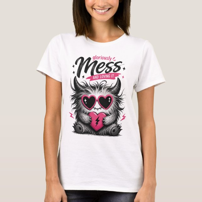 T-shirt Chemise graphique de monstre mignon (Devant)