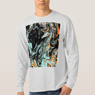 T-shirt Chemise graphique en marbre fluide abstrait – Mode