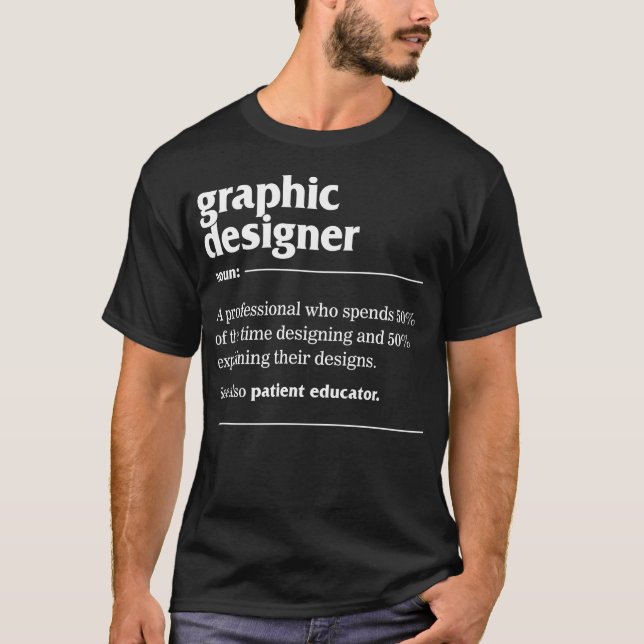 T-shirt Chemise Graphique, Graphic Designer Noun A (Devant)