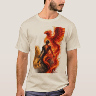 T-shirt Chemise graphique homme Flamme de Phénix en ascens