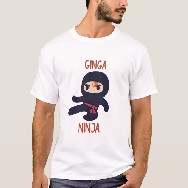T-shirt Chemise graphique masculine Ginga Ninja drôle (Devant)