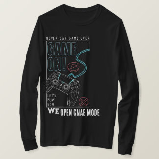 T-shirt Chemise Graphique Moderne de Joueur avec Ligne Art