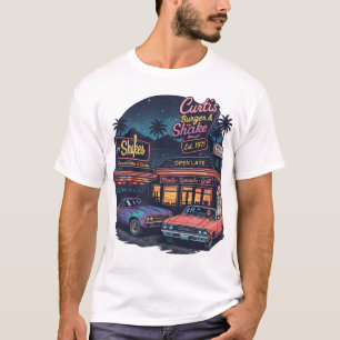 T-shirt Chemise graphique Muscle Car Vintage 90s
