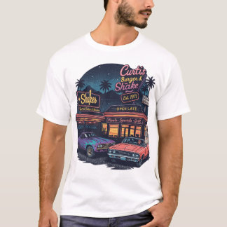 T-shirt Chemise Graphique Muscle Car Vintage Style 90s